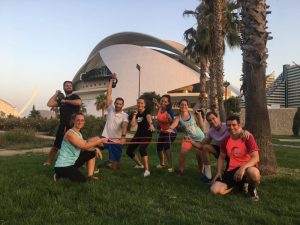 actividades de entrenamiento junto al río en Valencia